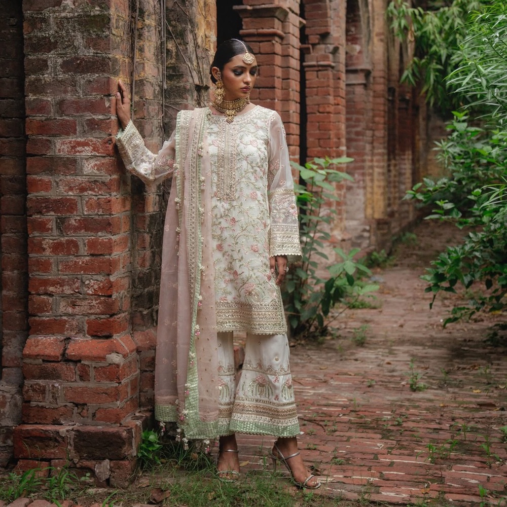 Elegant Embroidered The Gulaabi Raani 3pcs outfit !